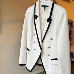 White House Black Market White and Black Blazer